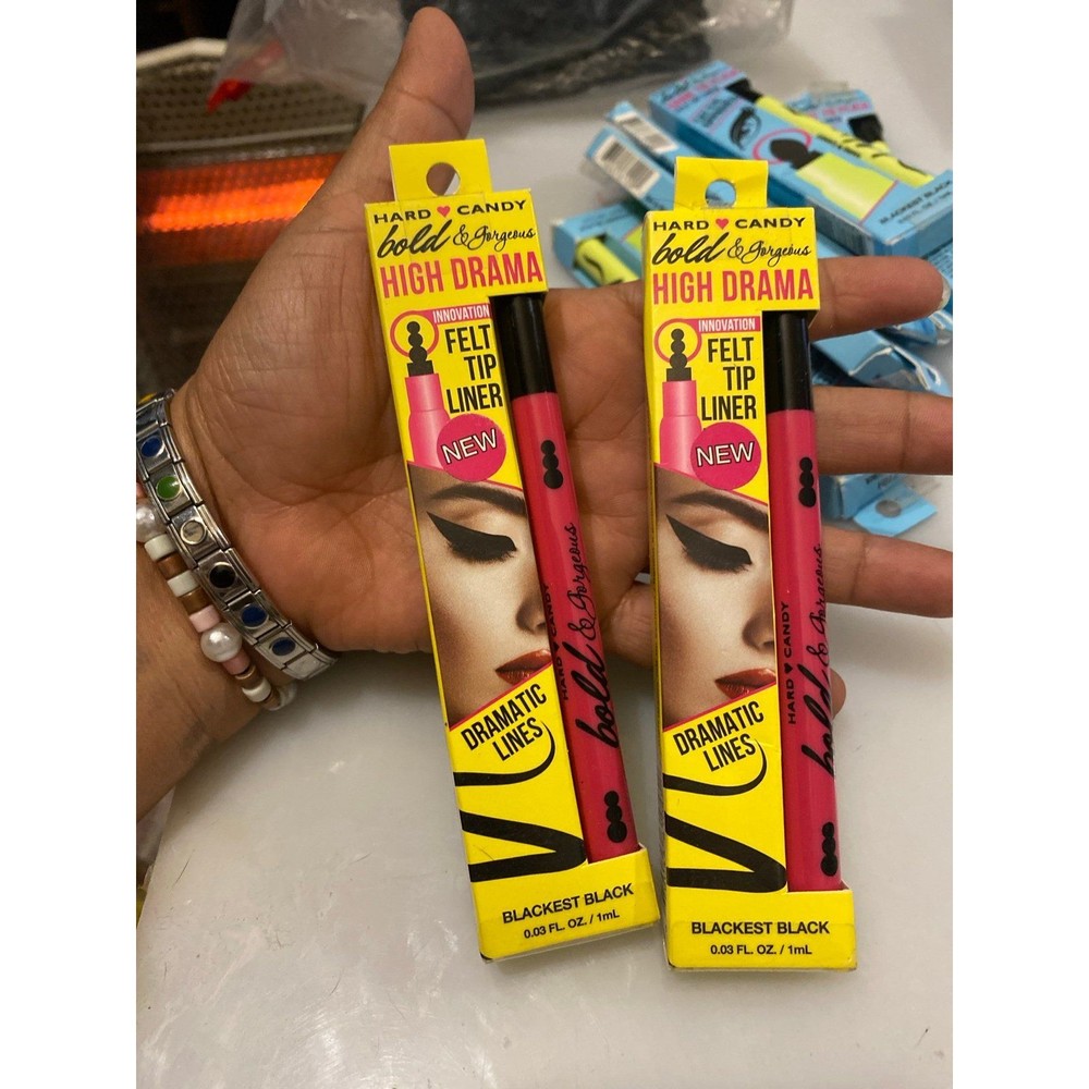 Lot of 2 New Hard Candy High Drama cat eyeliner Blackest Black 1045